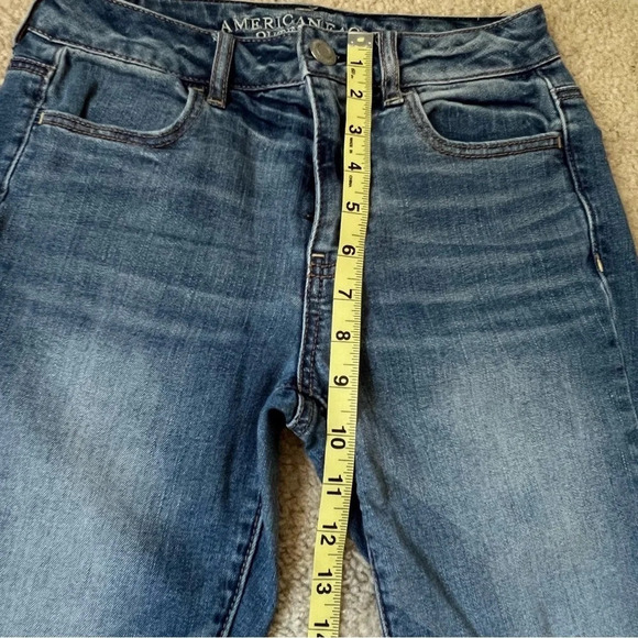 American Eagle Outfitters Womens Pants 2 Mid Rise Tapered Denim Casual Outdoor - Picture 11 of 13